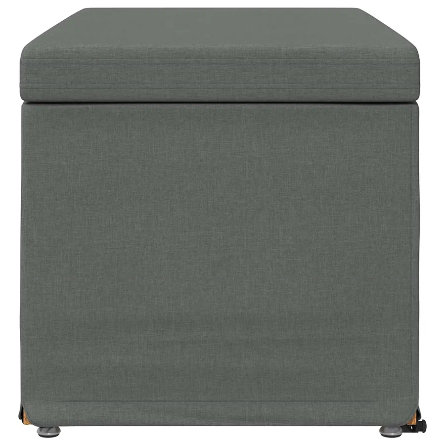 Tabouret Gris foncé 81 x 41 x 40 cm Tissu et bois stratifié - 5