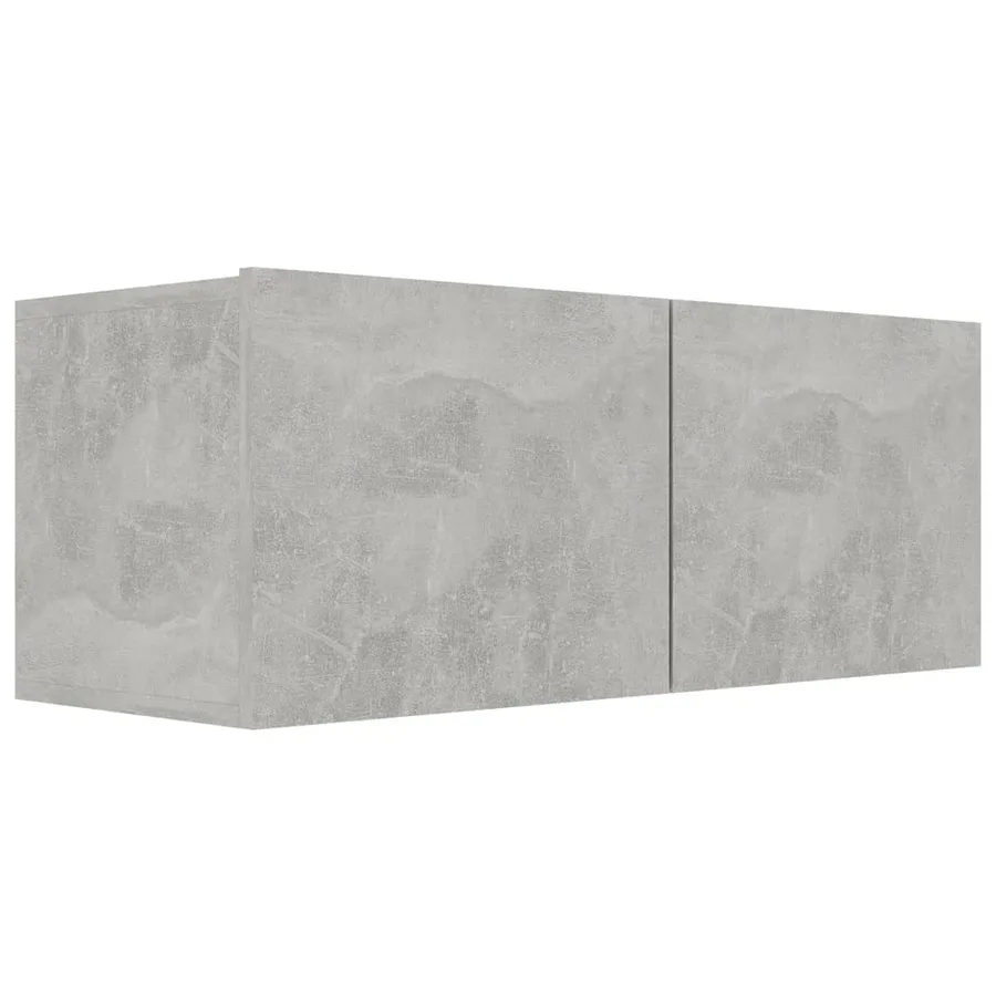 Ensemble de meubles TV 7 pcs Gris béton Bois d'ingénierie - 4