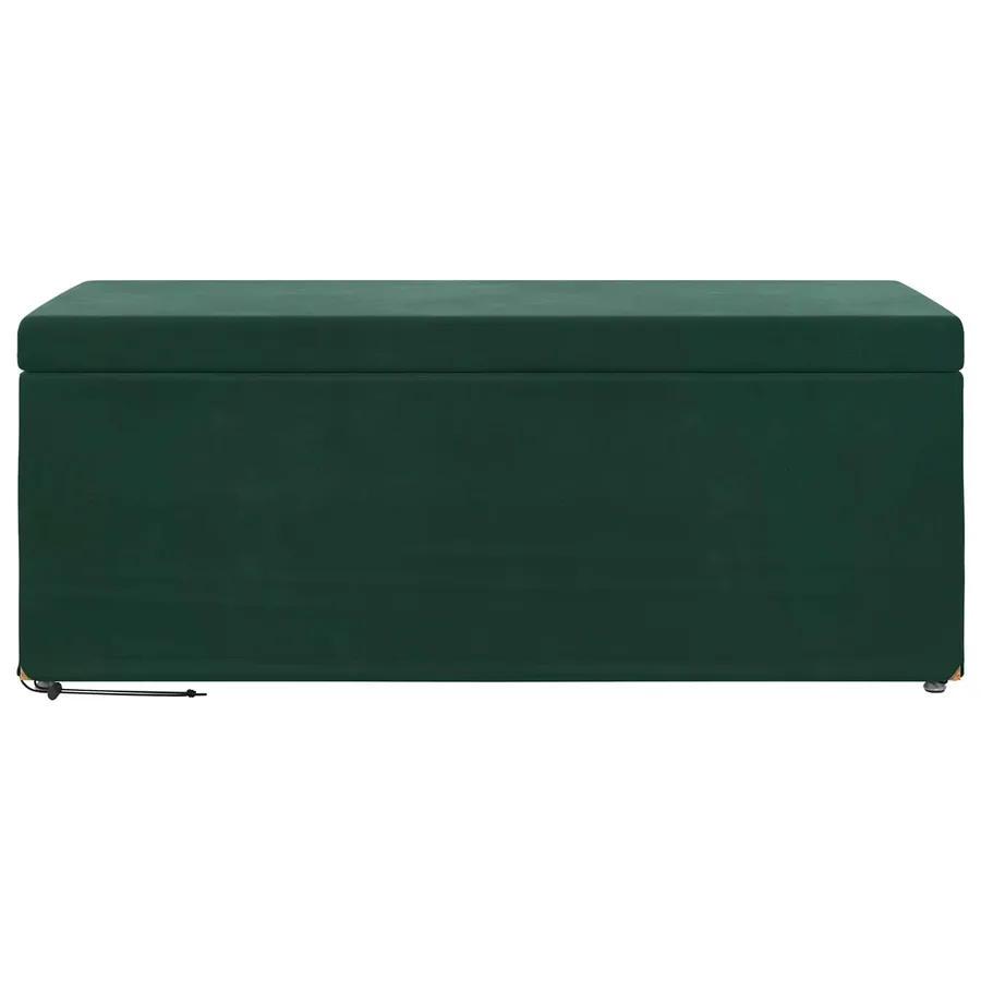 Tabouret Vert foncé 101 x 41 x 40 cm Velours et Bois Composite - 4