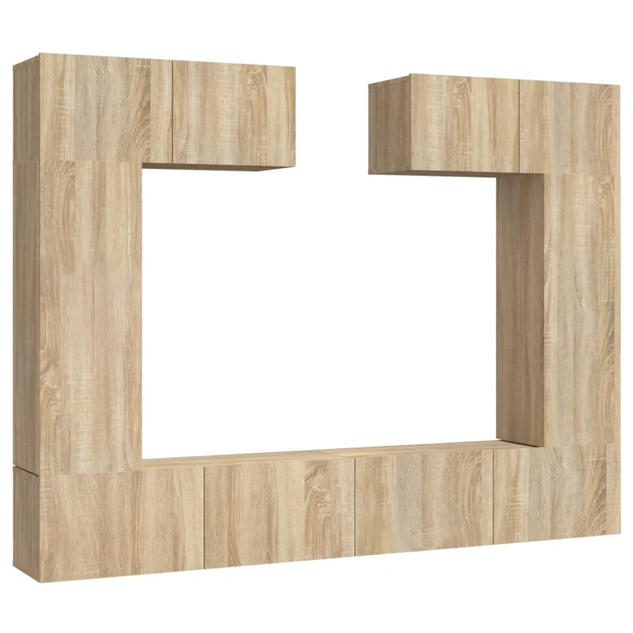 Ensemble de meubles TV 6 pcs Chêne sonoma Bois d'ingénierie - 2