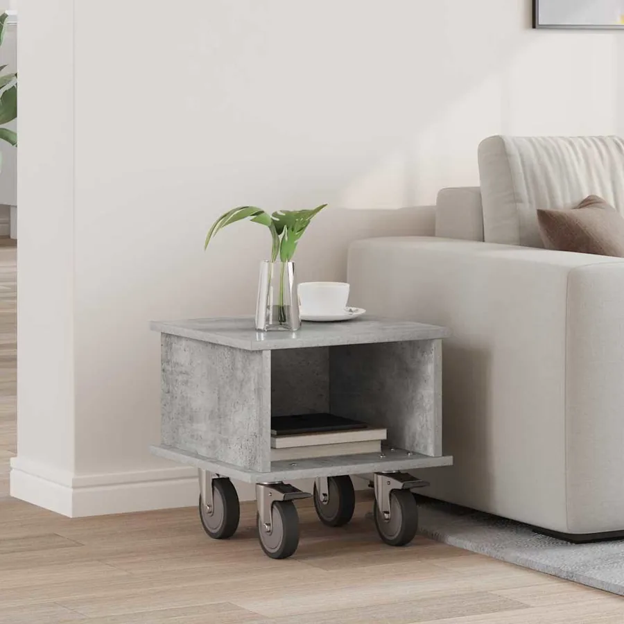 Meuble TV Gris béton 37 x 35 x 35 cm Bois d'ingénierie