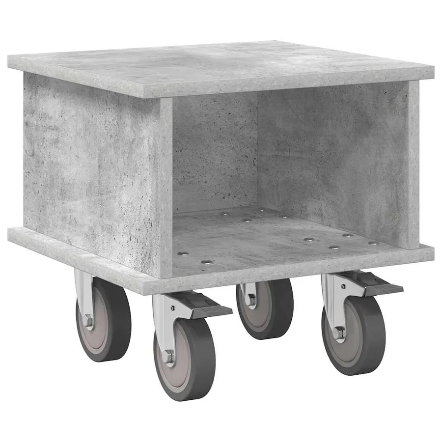 Meuble TV Gris béton 37 x 35 x 35 cm Bois d'ingénierie - 2