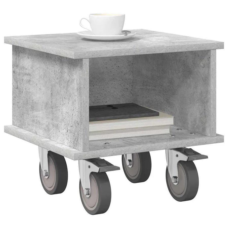 Meuble TV Gris béton 37 x 35 x 35 cm Bois d'ingénierie - 3