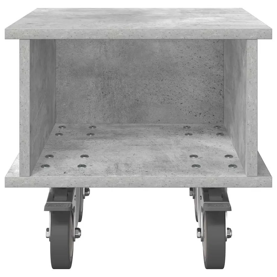 Meuble TV Gris béton 37 x 35 x 35 cm Bois d'ingénierie - 5