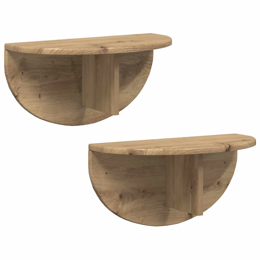 Étagère Murale Montage mural 2 pcs Chêne artisanal - 2