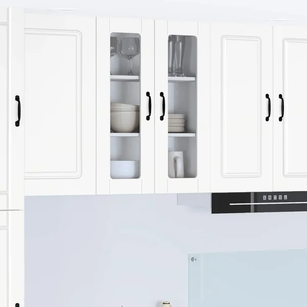 Cabinet en verre mural PORTO Blanc 60 x 31 x 80 cm