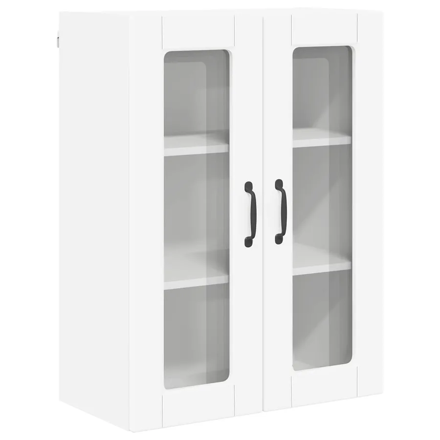 Cabinet en verre mural PORTO Blanc 60 x 31 x 80 cm - 2