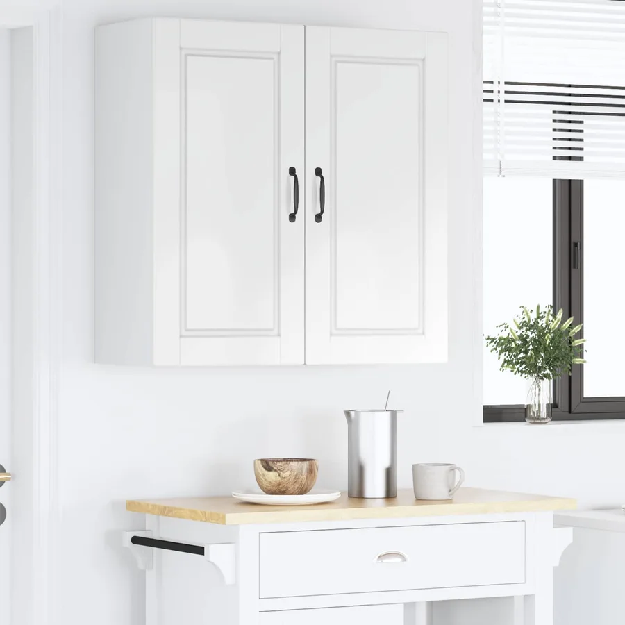 Meuble mural PORTO Blanc brillant 80 x 31 x 80 cm - 4
