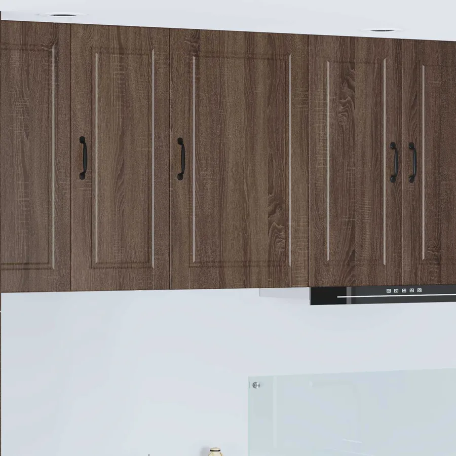 Meuble mural PORTO Chêne brun 50 x 31 x 80 cm Bois d'ingénierie