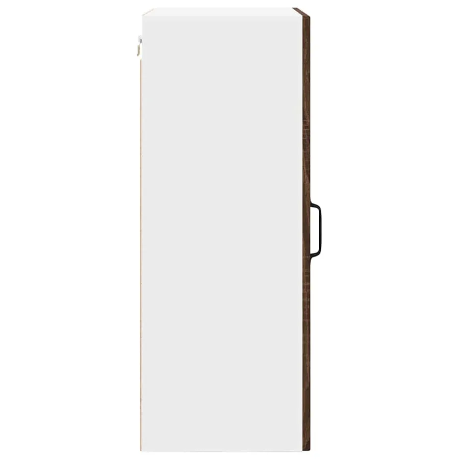 Meuble mural PORTO Chêne brun 50 x 31 x 80 cm Bois d'ingénierie - 7