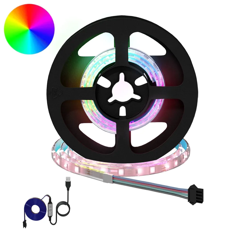 Bande LED 2 pcs Noir et Transparent 450 mm Cuivre et plastique