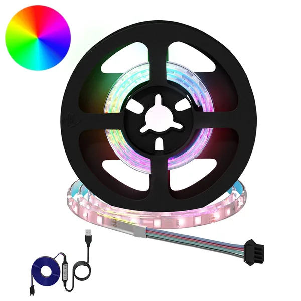 Bande LED 2 pcs Noir et Transparent 450 mm Cuivre et plastique