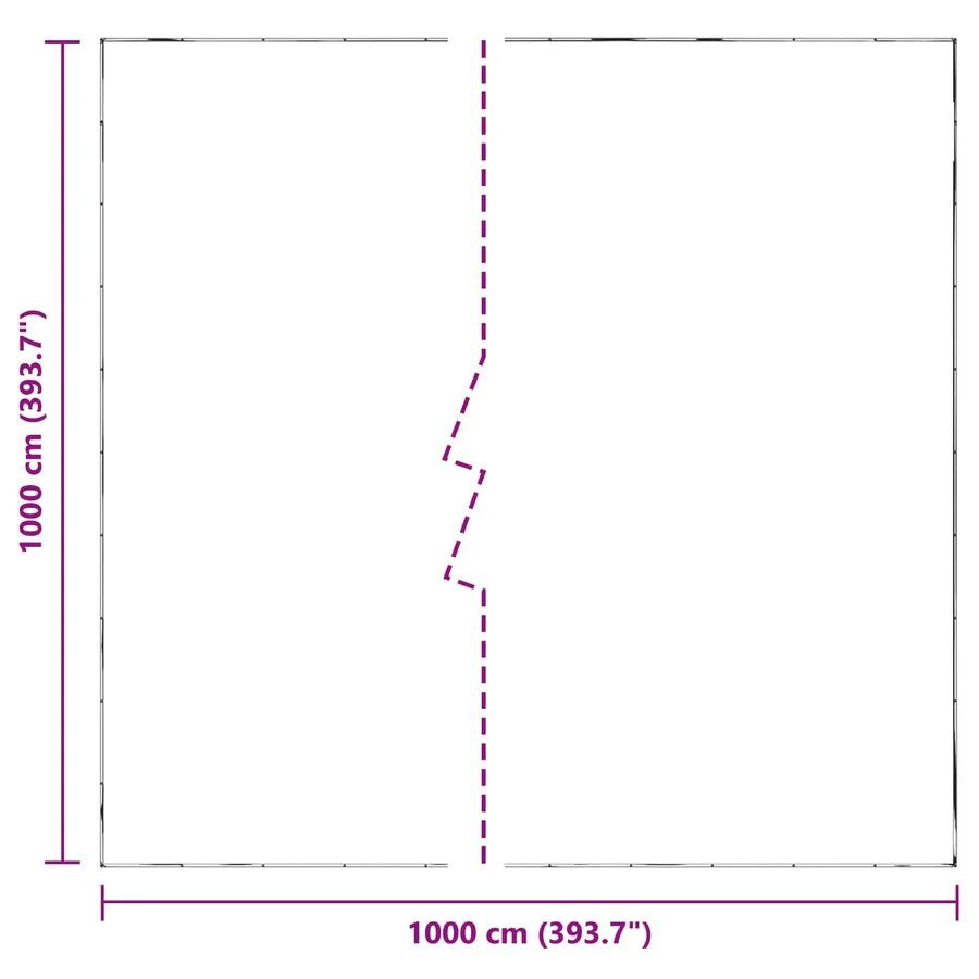Bâche avec œillets Transparent 10 x 10 m Polyéthylène - 10