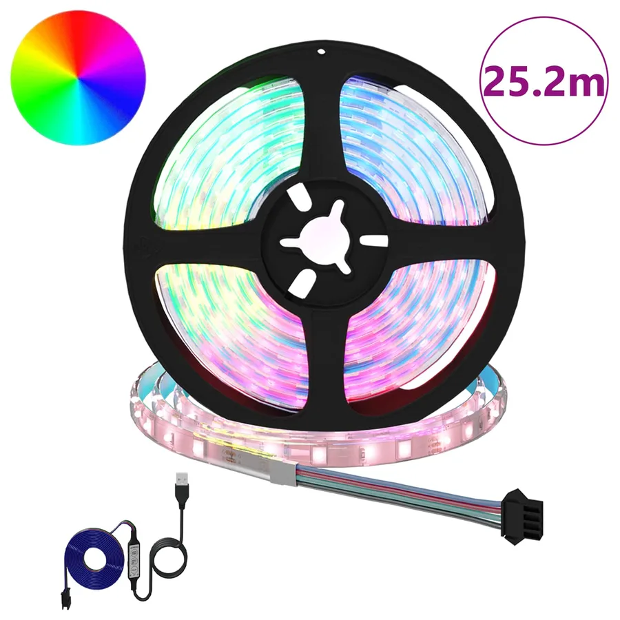 Bande LED 12 pcs Noir et Transparent 2100 mm - 2