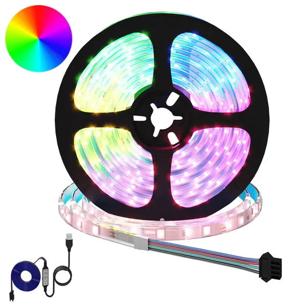Bande LED 2 pcs Noir et Transparent 5100 mm Cuivre et plastique