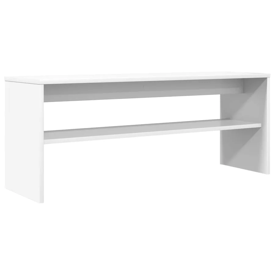 Meuble TV Blanc 100 x 30 x 40 cm Bois d'ingénierie - 7