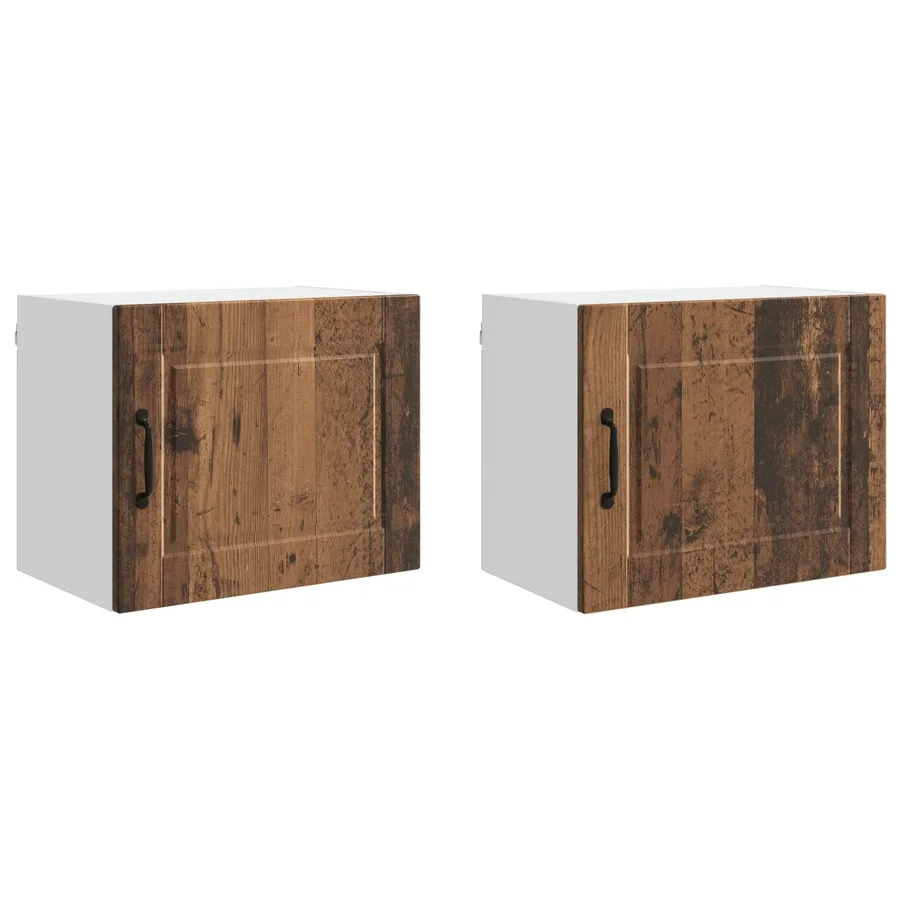 Meuble mural PORTO 2 pcs Bois ancien 50 x 31 x 40 cm - 2