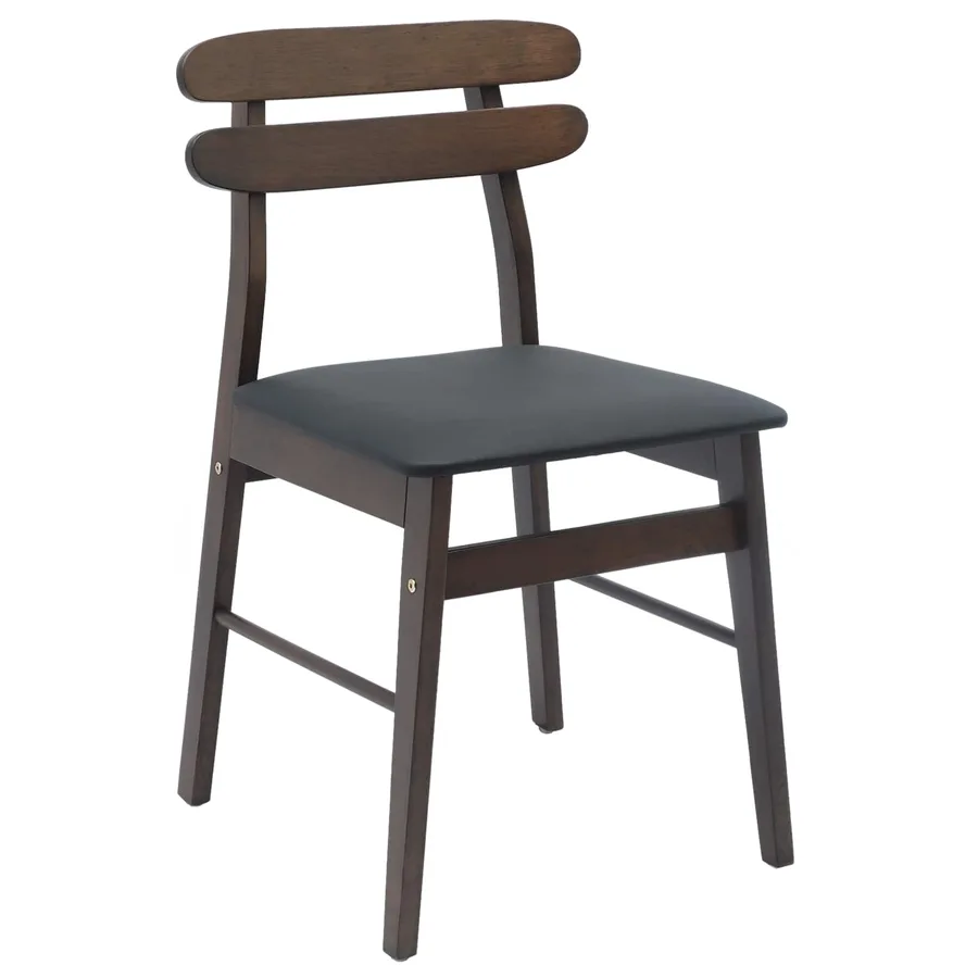 Chaise de salle à manger 2 pcs Marron clair et noir - 4