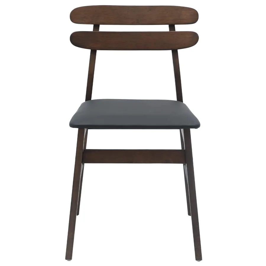 Chaise de salle à manger 2 pcs Marron clair et noir - 5