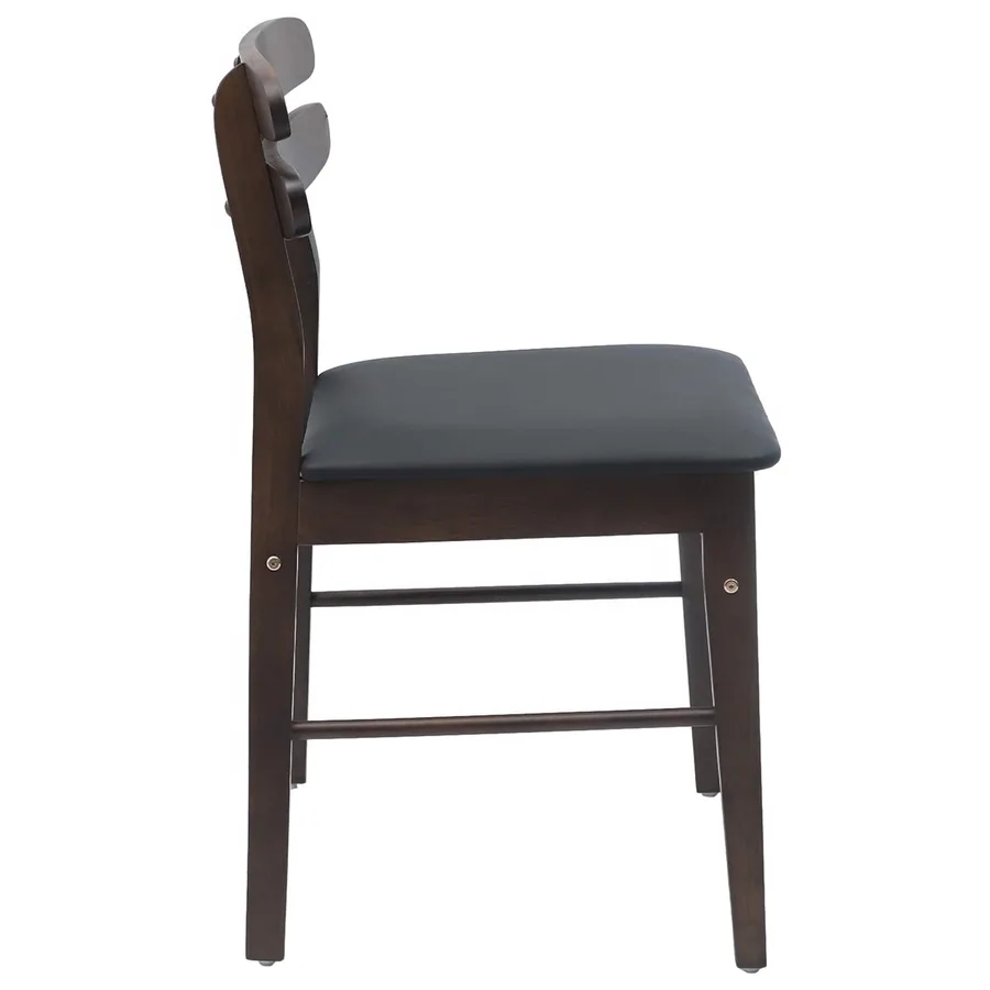 Chaise de salle à manger 2 pcs Marron clair et noir - 6
