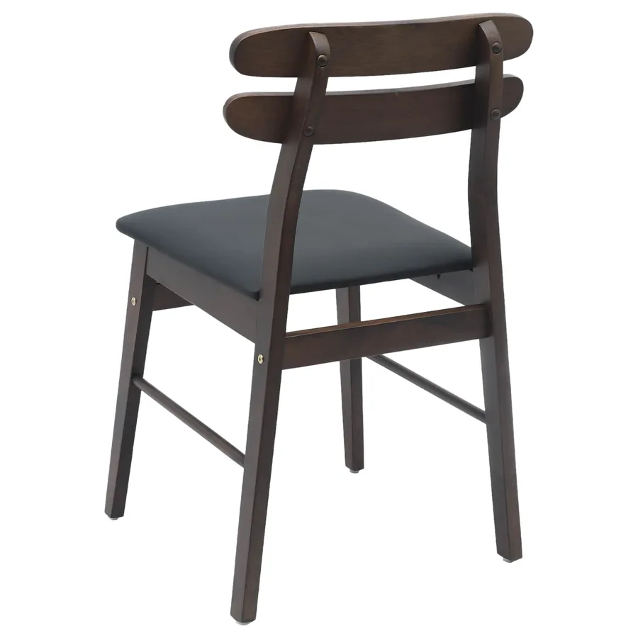 Chaise de salle à manger 2 pcs Marron clair et noir - 7