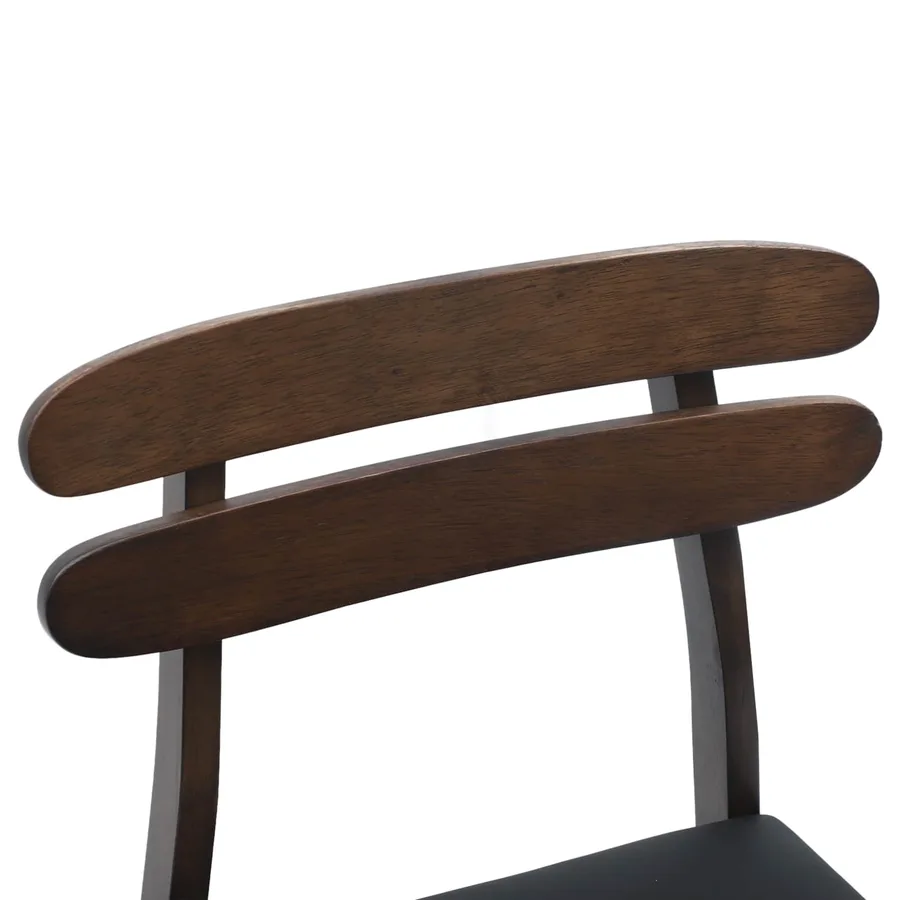 Chaise de salle à manger 2 pcs Marron clair et noir - 9