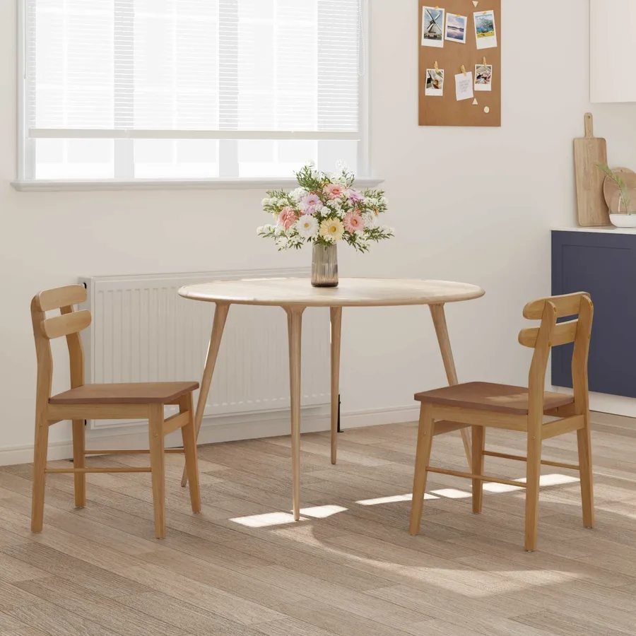 Chaise de salle à manger 2 pcs Naturel - 3