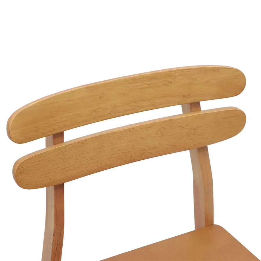 Chaise de salle à manger 2 pcs Naturel - 9