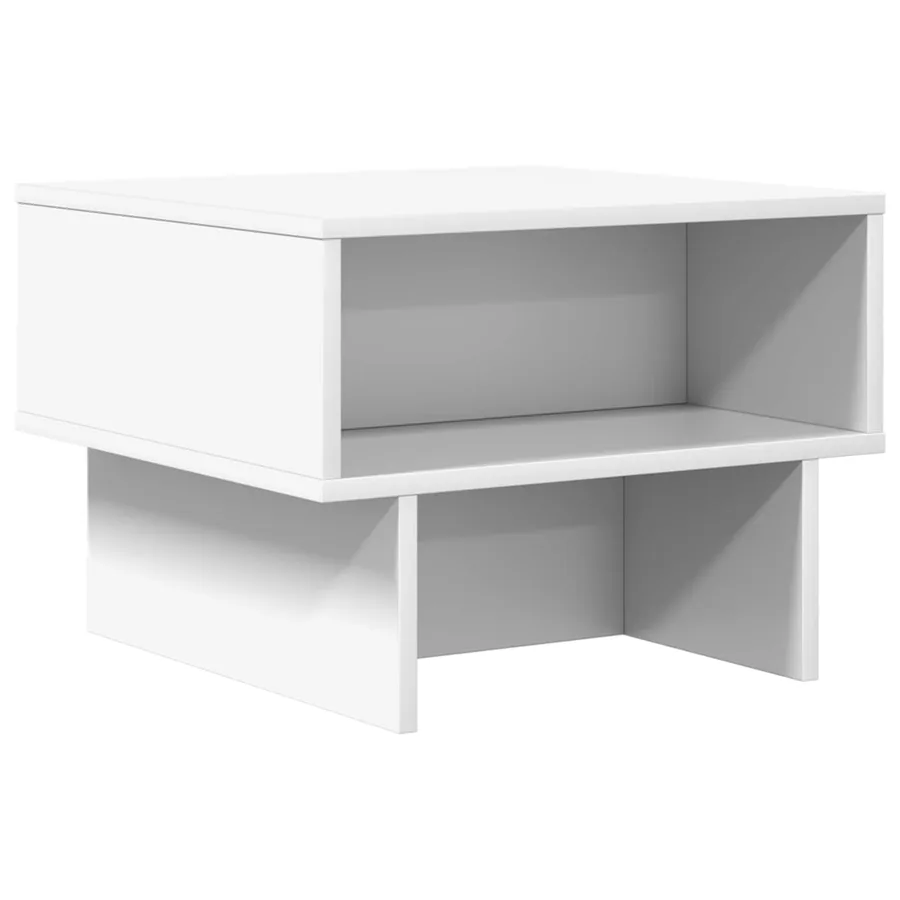 Table basse Blanc 48 x 46 x 35 cm Bois d'ingénierie - 7