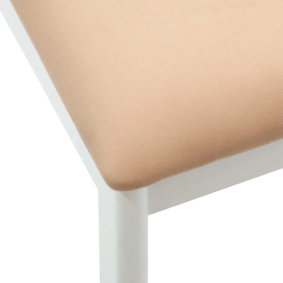 Chaise de salle à manger 2 pcs Blanc et marron - 9
