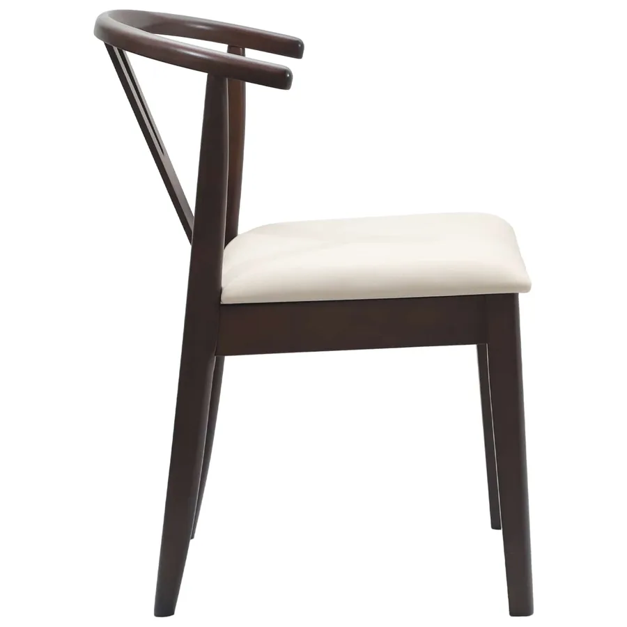 Chaise de salle à manger 2 pcs Marron clair et clair - 6