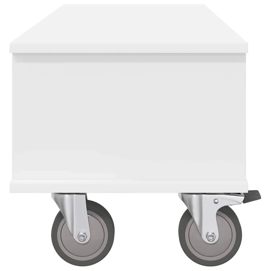 Meuble TV Blanc 100 x 35 x 35 cm Bois d'ingénierie - 6