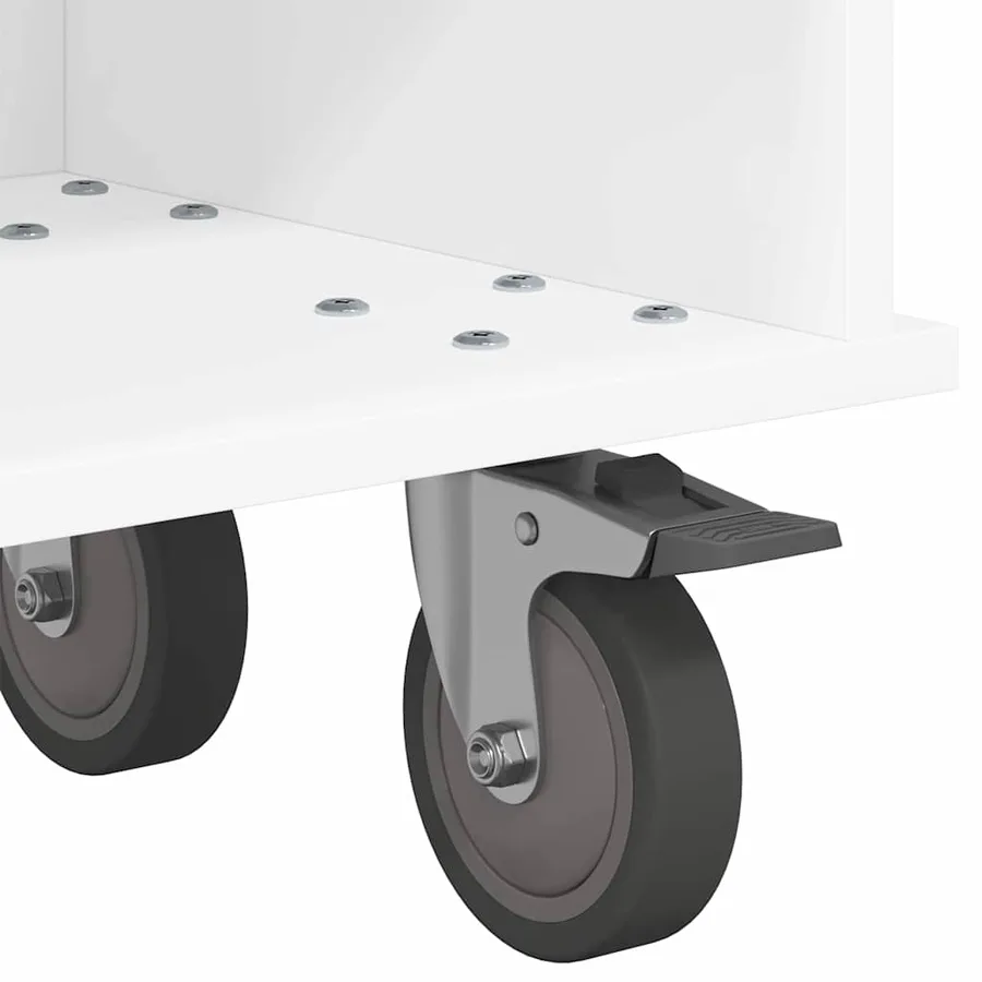 Meuble TV Blanc 100 x 35 x 35 cm Bois d'ingénierie - 9