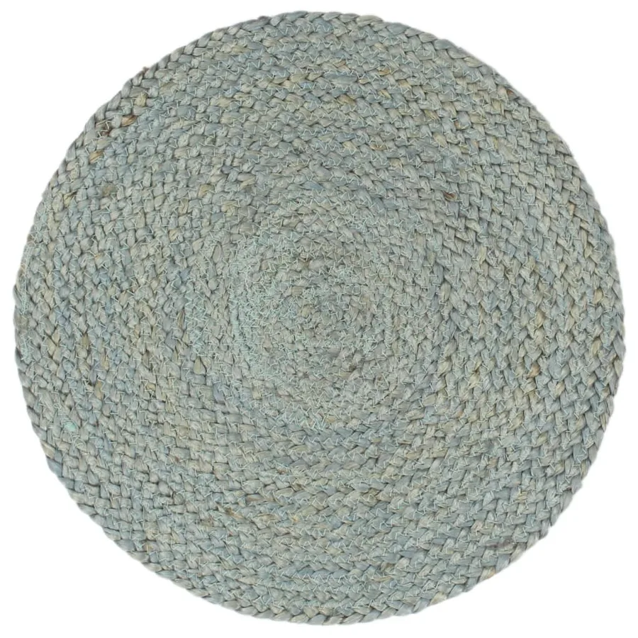 Napperons 4 pcs Vert olive Plain 38 cm Rond Jute - 2