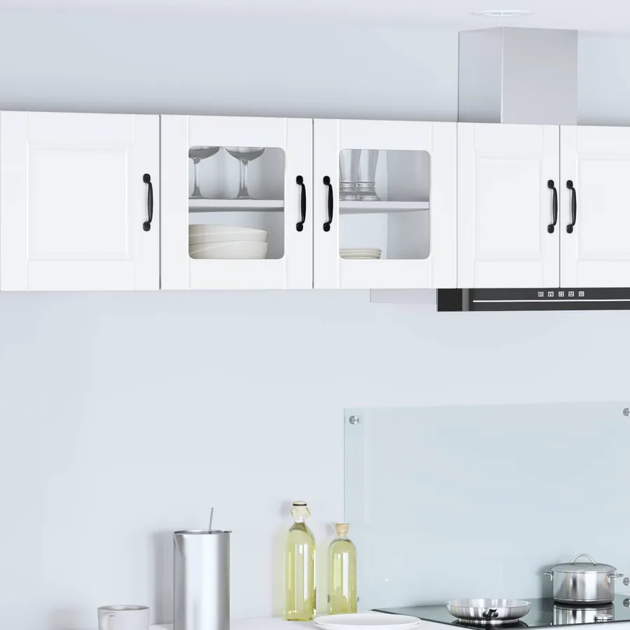 Cabinet en verre mural PORTO Blanc 80 x 31 x 40 cm