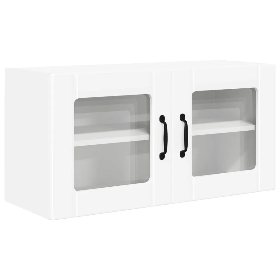 Cabinet en verre mural PORTO Blanc 80 x 31 x 40 cm - 2