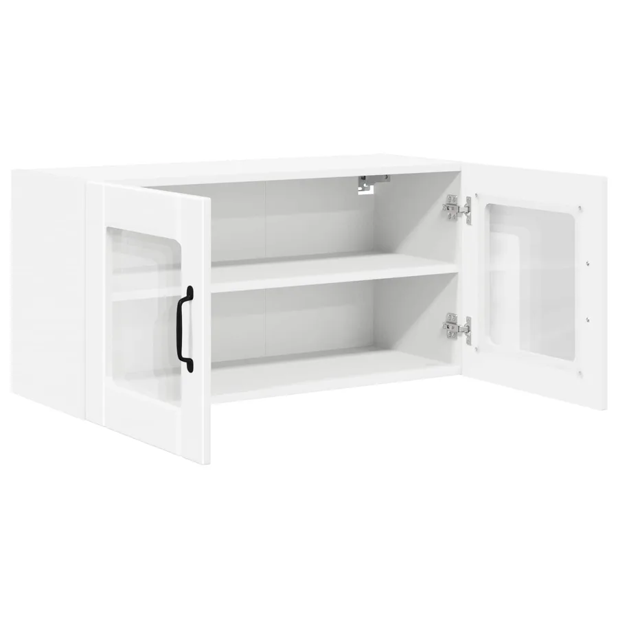 Cabinet en verre mural PORTO Blanc 80 x 31 x 40 cm - 5