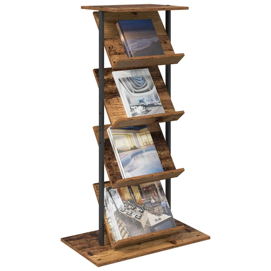 Étagère à magazines avec étagère Bois ancien 68 x 40 x 123,5 cm - 3