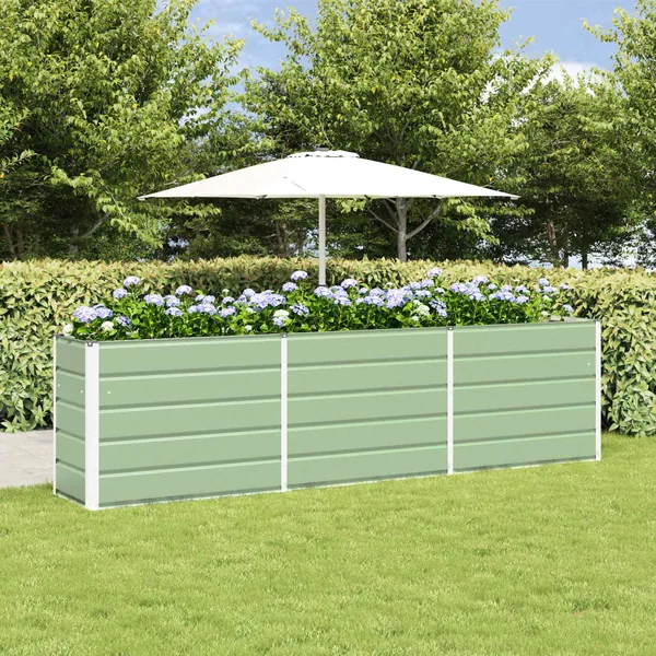 Jardinière Vert pastel 290 x 90 x 77 cm Acier galvanisé
