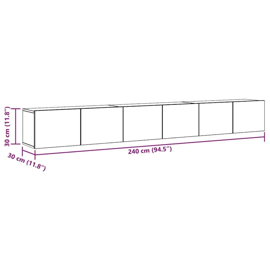 Ensemble de meubles TV 3 pcs Chêne sonoma Bois d'ingénierie - 7