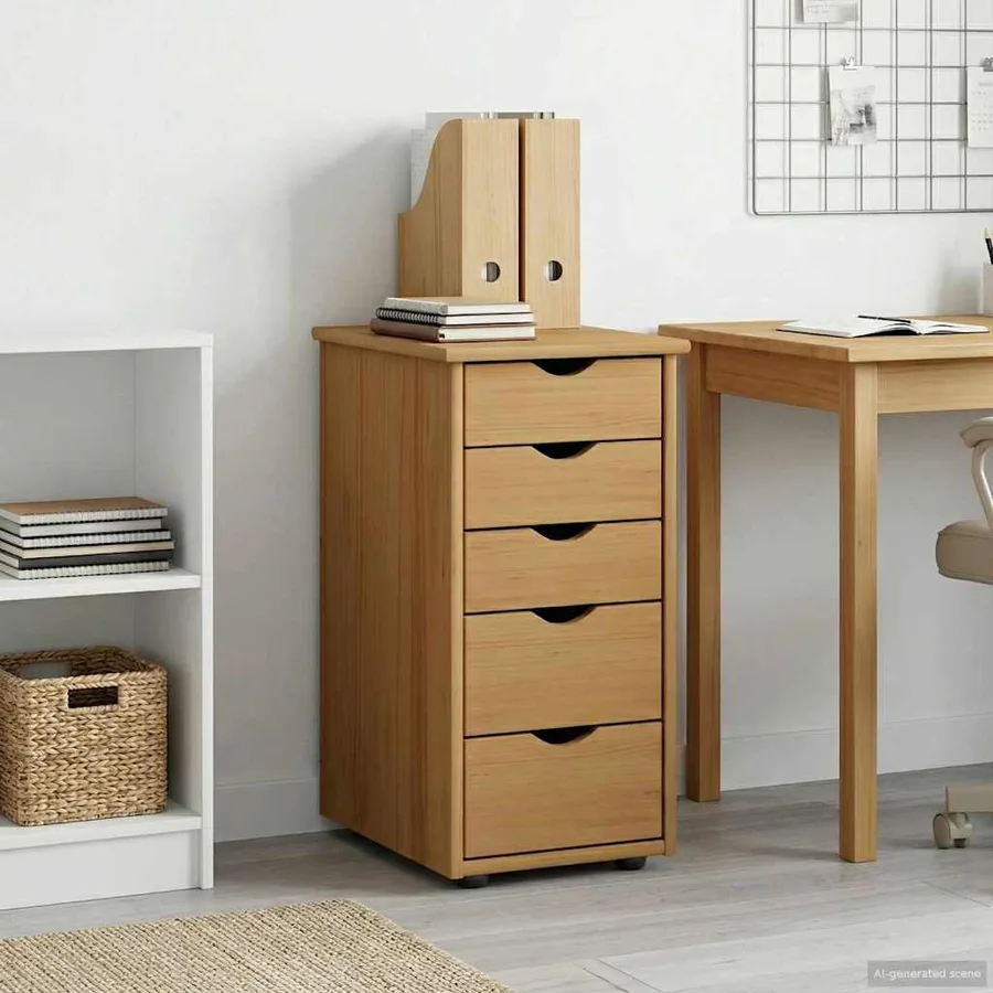Armoire Marron miel 34 x 39 x 61,5 cm Bois de Pin Massif - 3