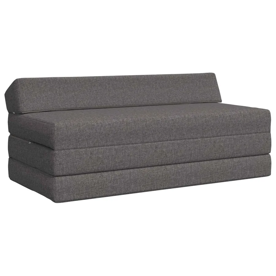 Canapé-lit pliable Gris clair 120 x 60 x 49 cm Tissu