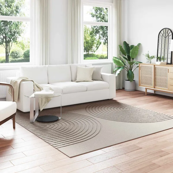 Tapis de surface Carré GALATI Beige 240 x 240 cm Polyester