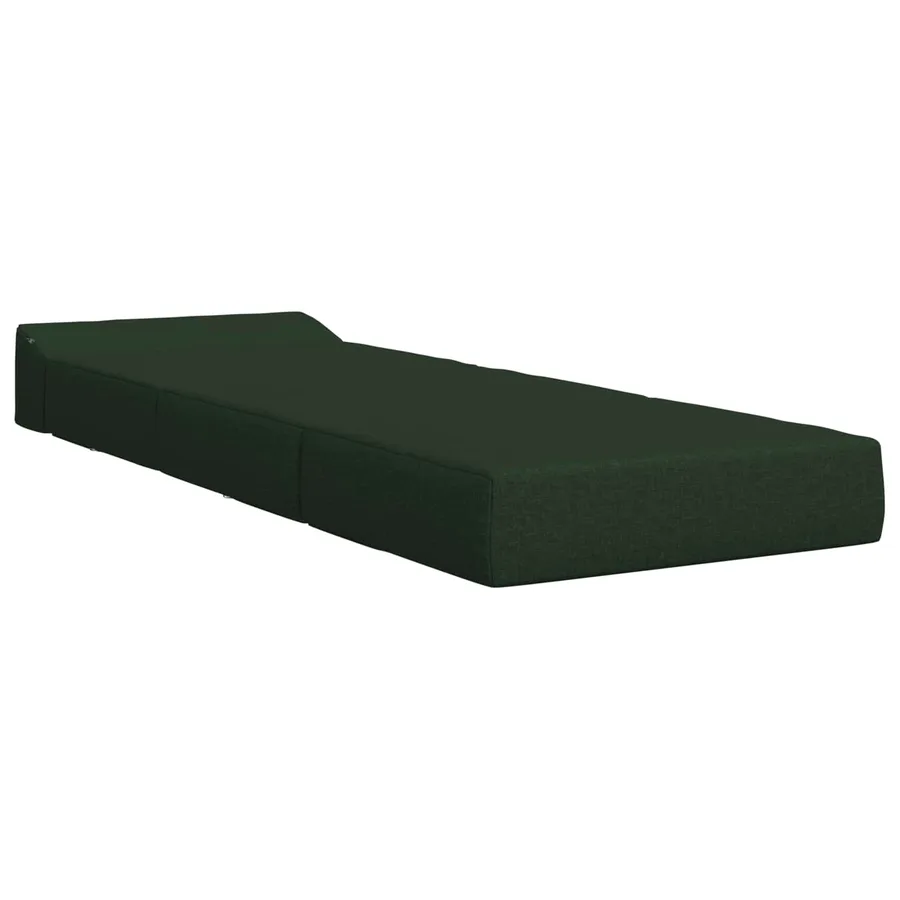 Canapé-lit pliable Vert foncé 200 x 70 x 15 cm Tissu - 3