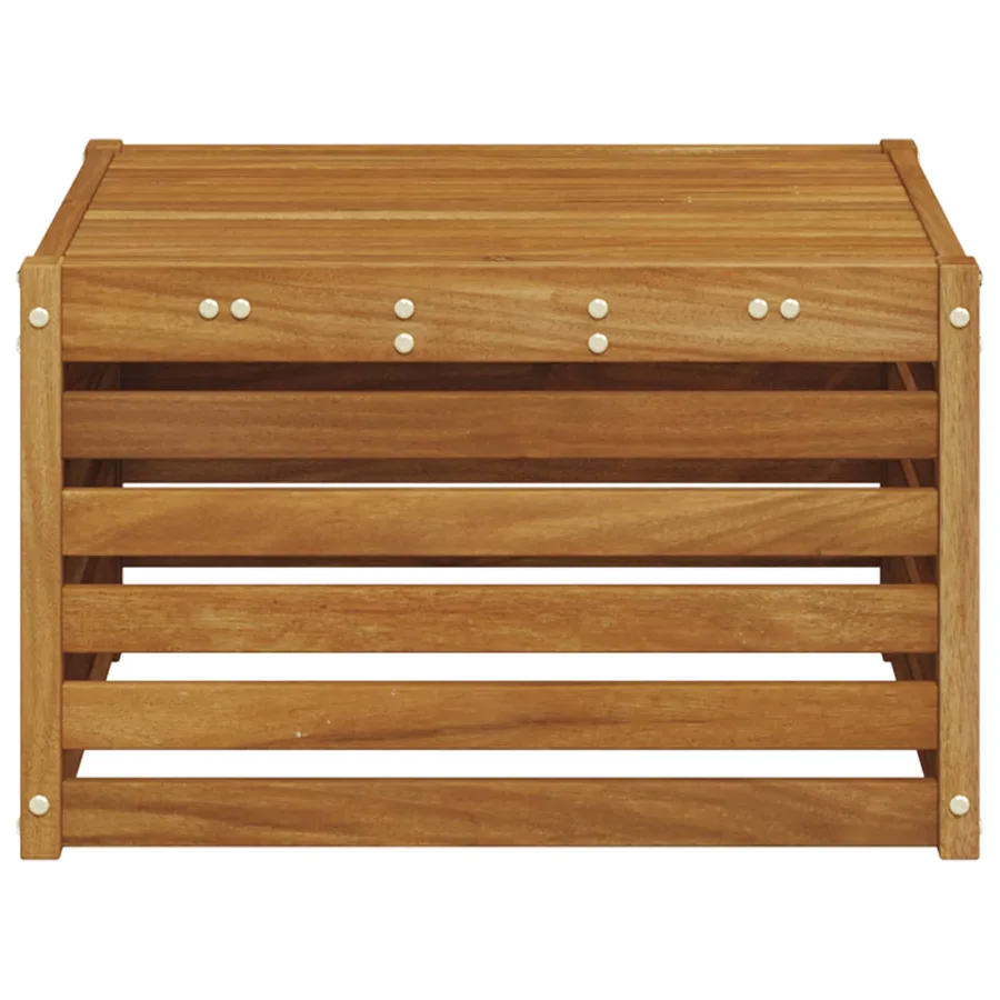 Table de jardin Bois d'Acacia Massif Naturel 59 x 59 x 37 cm - 5