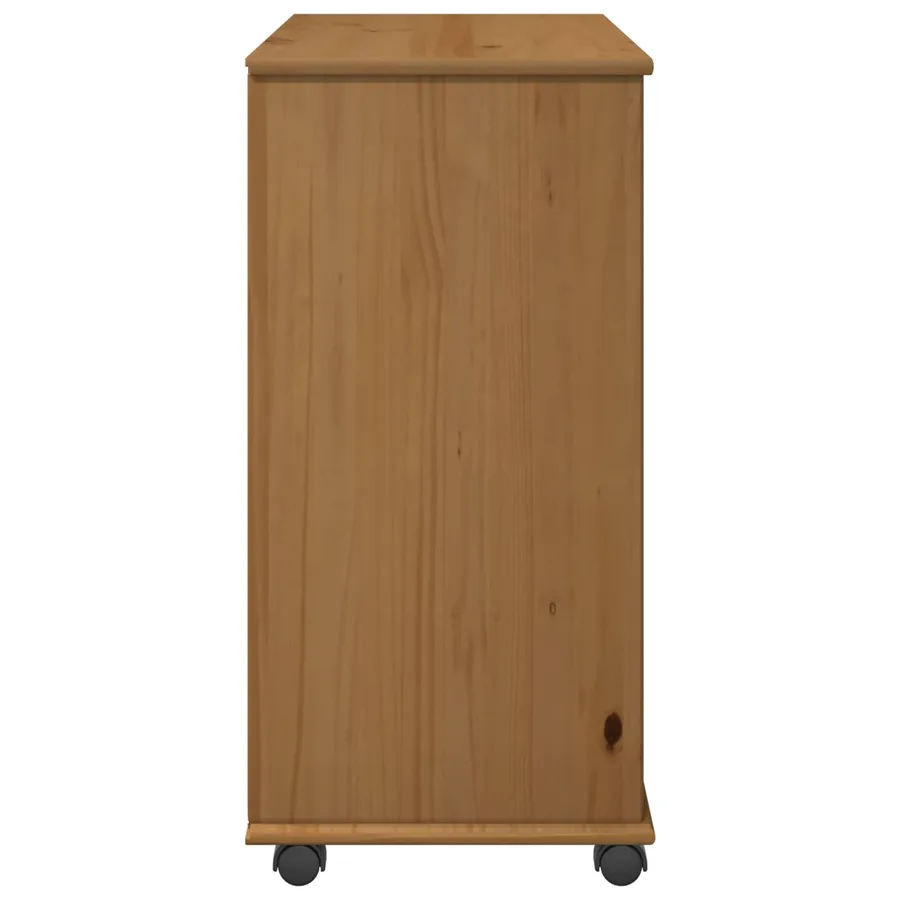 Cabinet roulant avec roue Marron miel 63,5 x 39 x 79 cm - 6