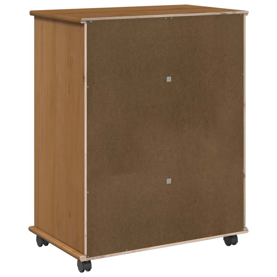 Cabinet roulant avec roue Marron miel 63,5 x 39 x 79 cm - 7