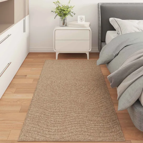 Tapis de surface Moiré AGIRA Naturel 200 x 80 cm Polyester