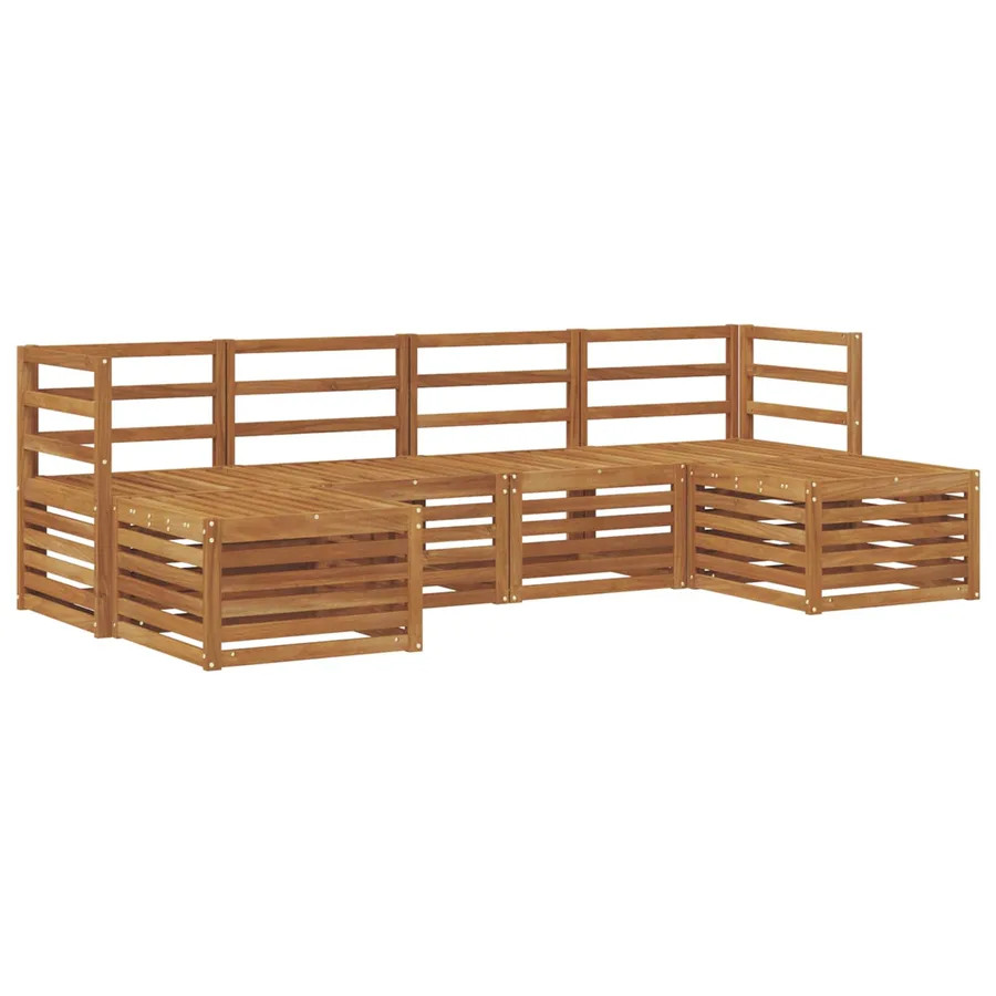 Ensembles de canapés 6 pcs Naturel Bois d'Acacia Massif - 2