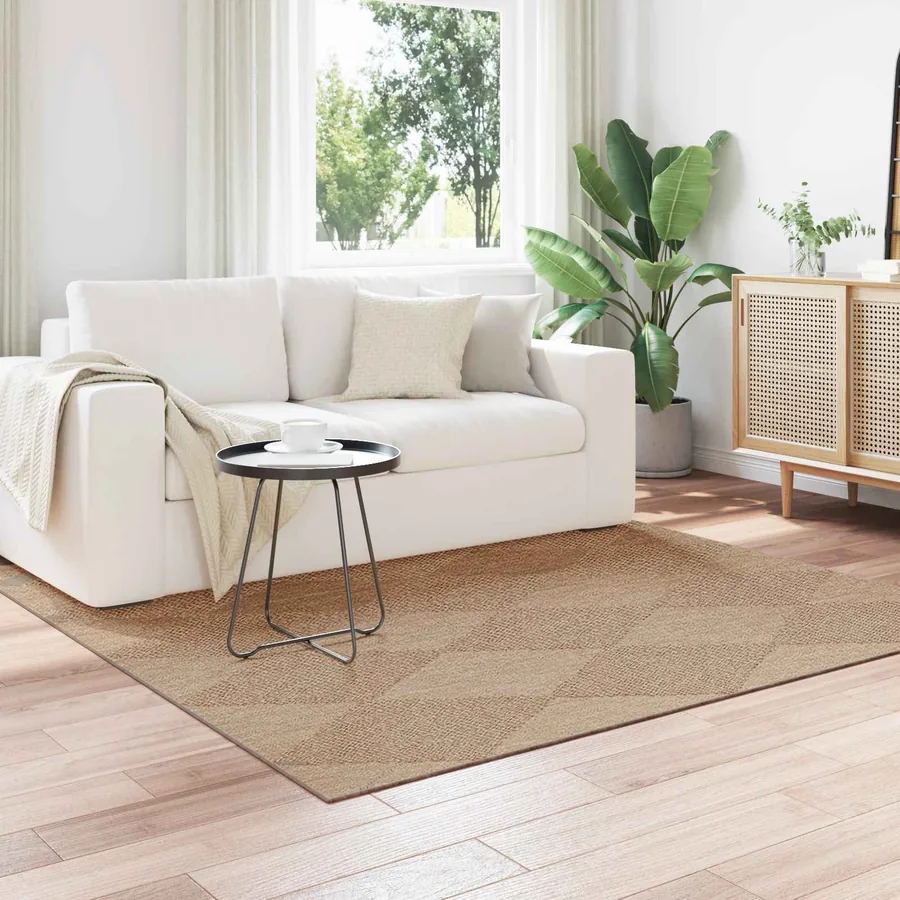Tapis de surface Carré AGIRA Naturel 240 x 240 cm Polyester